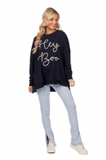 Hey Boo Sweatshirt • Black