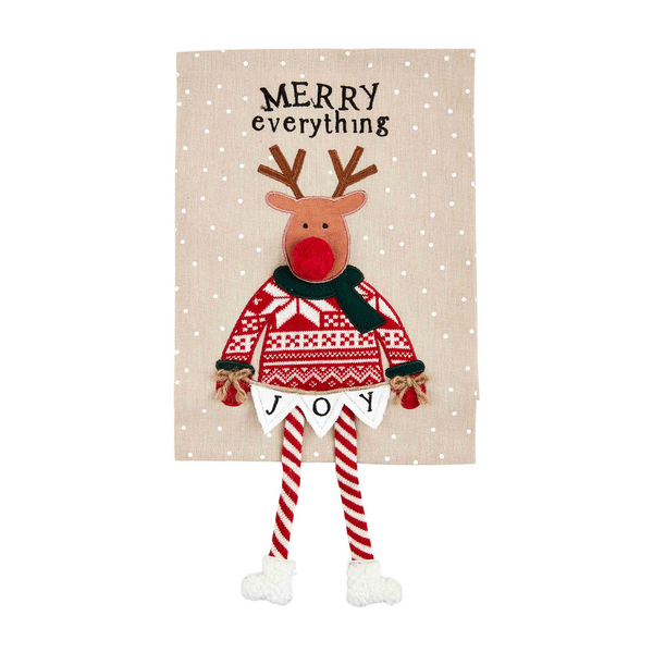 Christmas Dangle Leg Towel • Reindeer