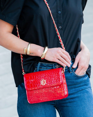 Evelyn Crossbody • Red Patent EC