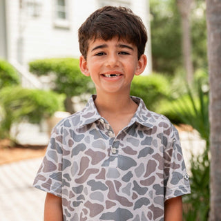 Youth - Performance Polo - Classic Deer Camo