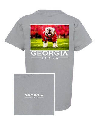 Youth Watercolor Bulldog Tee • Granite