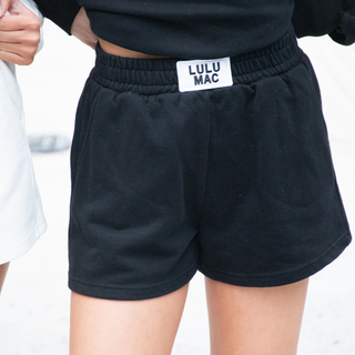 Lulu Mac Terry Cloth Shorts • Black