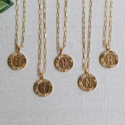 Kate Circle Initial Necklace