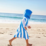 Kids Hooded Poncho Towel • Bondi Blue