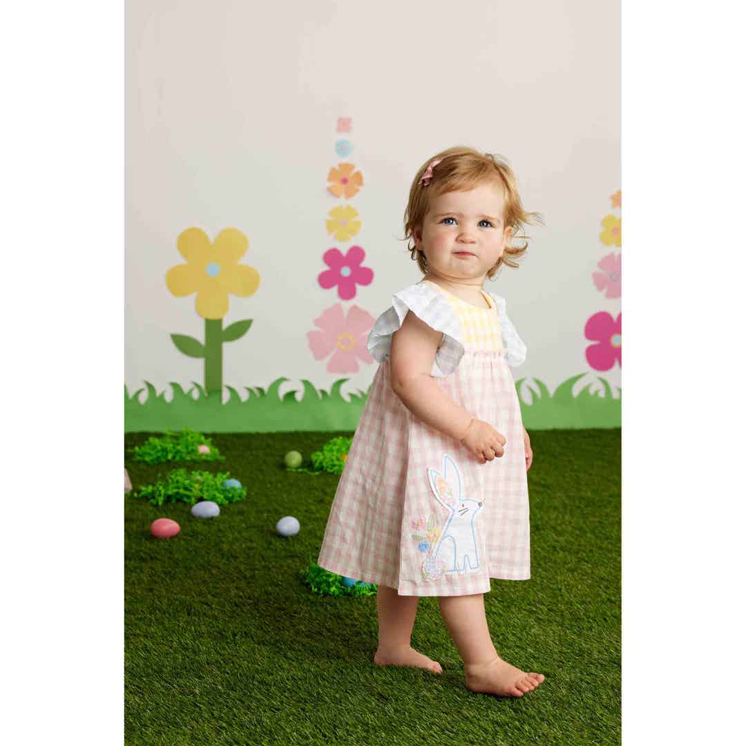 Girl's Bunny Gingham Dress