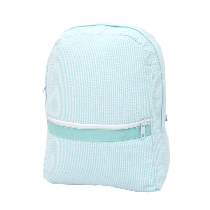 Seersucker Medium Backpack • Mint