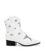 Edison Star Rhinestone Boot • White