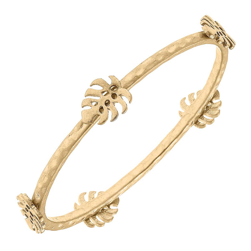 Monstera Leaf Bangle • Gold