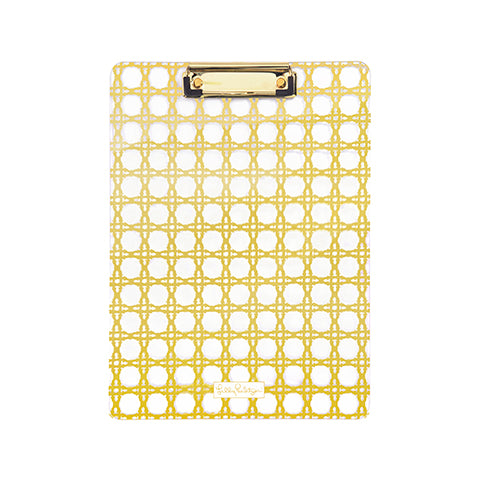 Acrylic Clipboard • Gold Caning