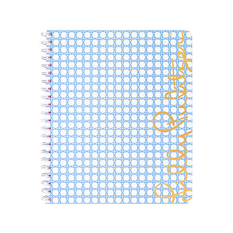Large Notebook • Frenchie Blue Caning