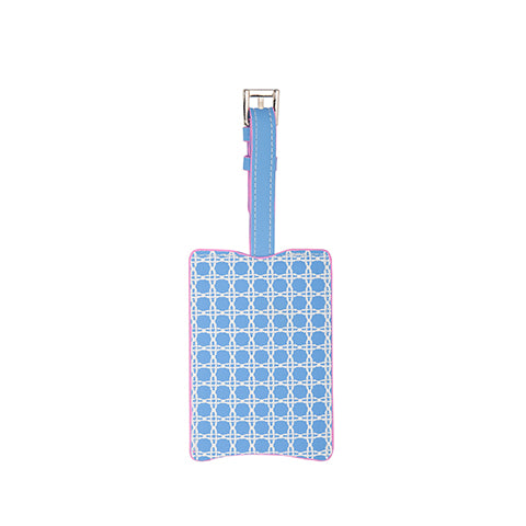 Luggage Tag • Frenchie Blue Caning