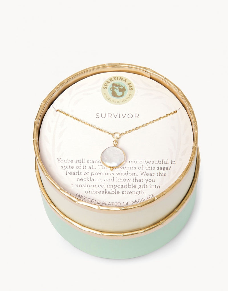 Sea La Vie Necklace • Survivor Coin Pearl