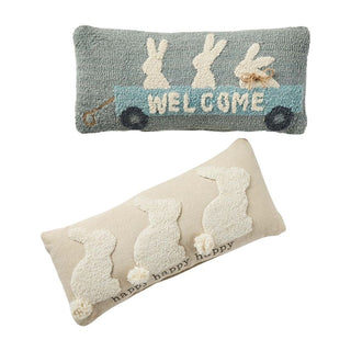 Bunny Hooked Pillows
