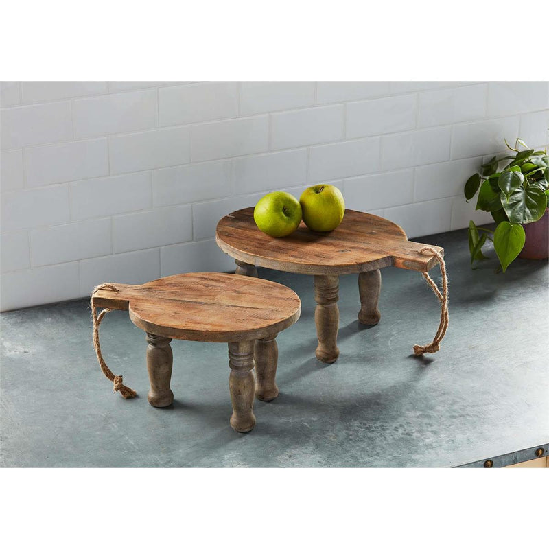 Wood Board Round Riser Stands