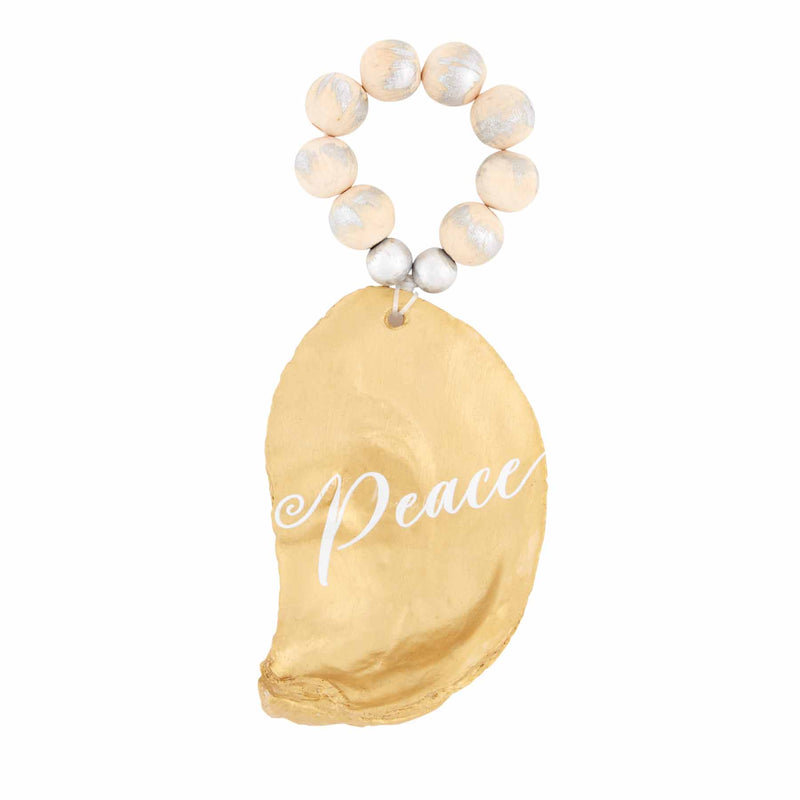 Peace Oyster Shell Ornament