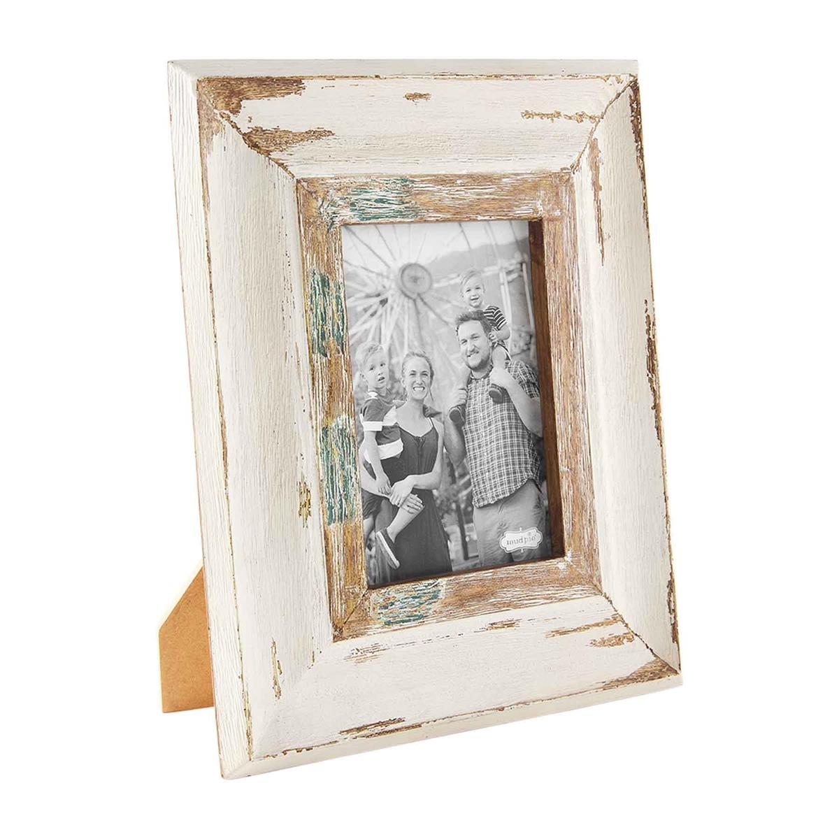 5x7 Cream Weathered Wood Frame