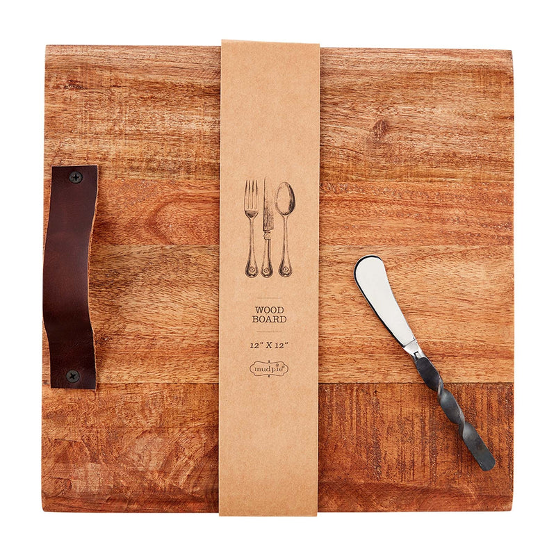 Leather Handle Serving Board