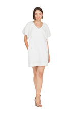 Puff Sleeve Chemise Dress • White