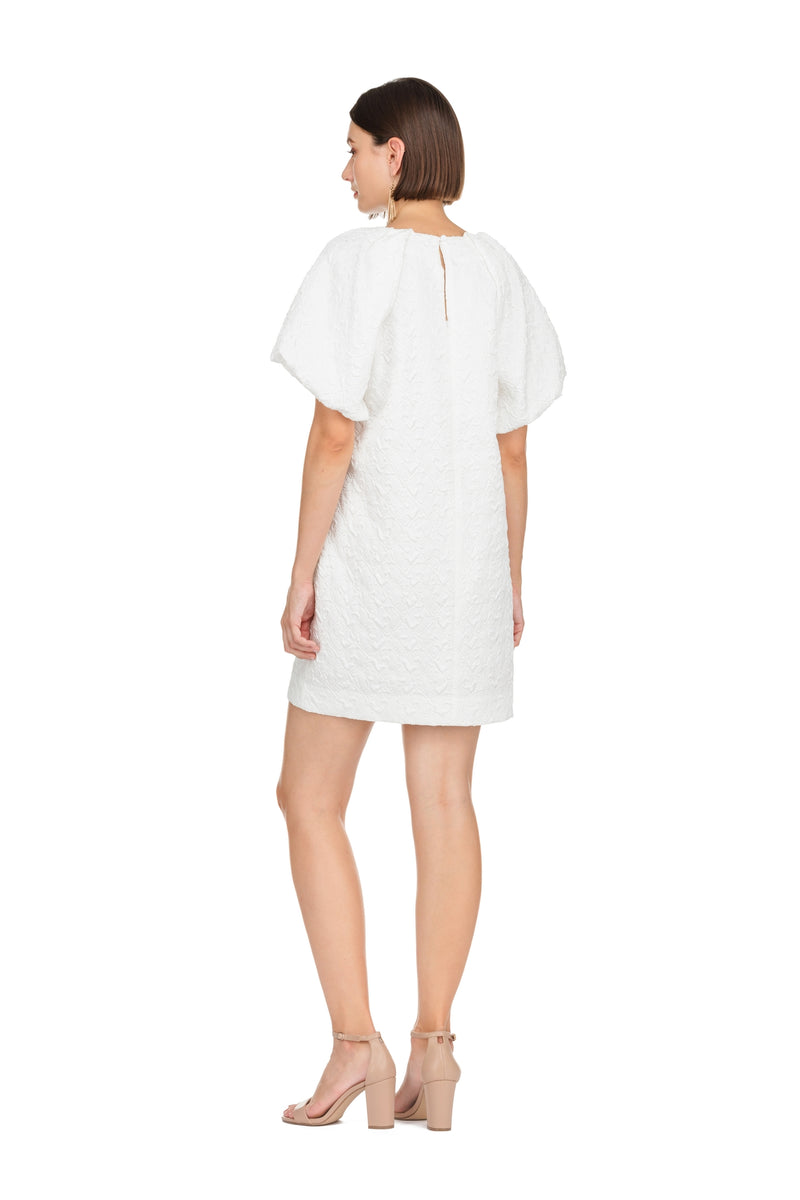 Puff Sleeve Chemise Dress • White