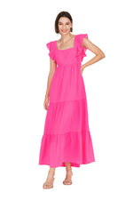 Square Neck Maxi Dress • Hot Pink