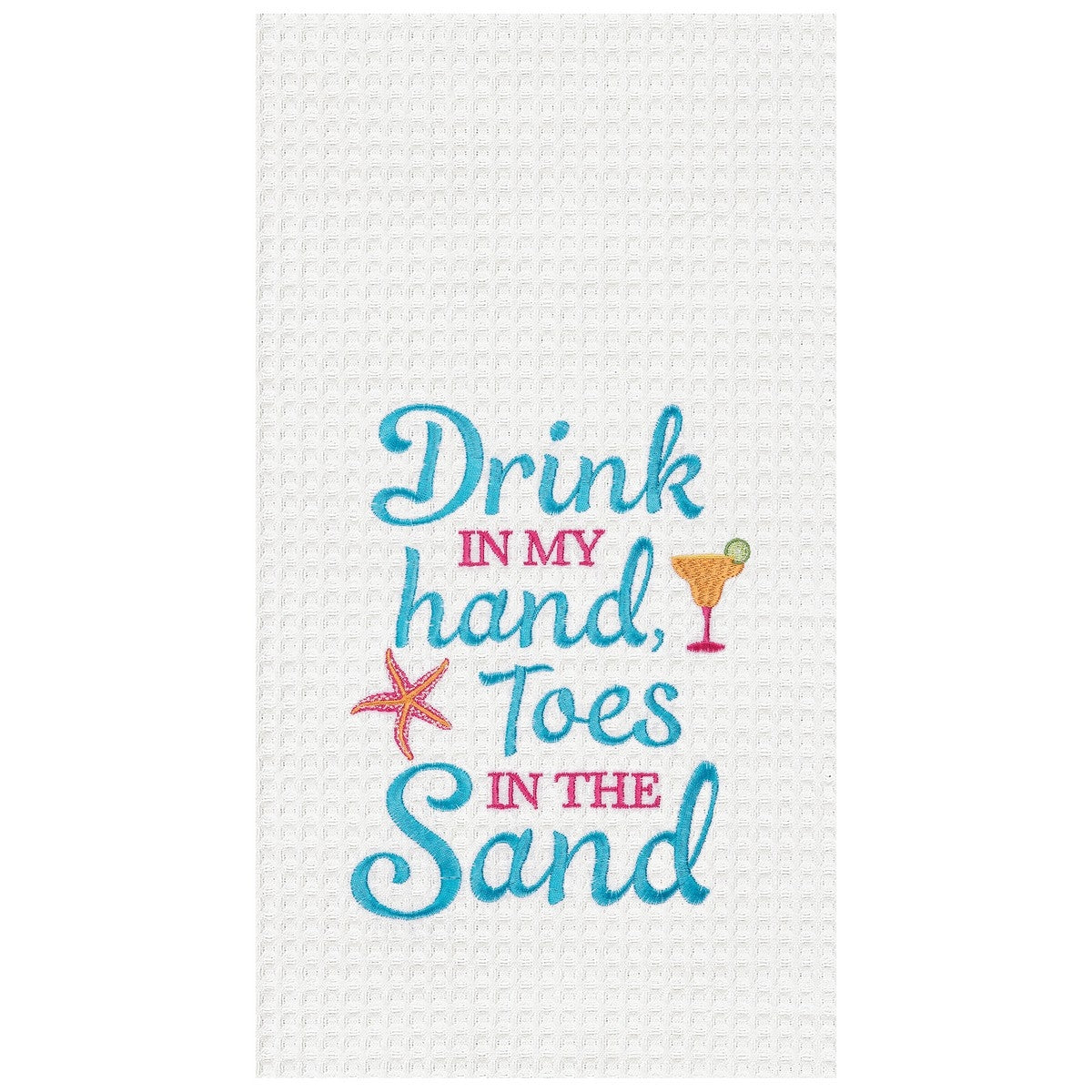 Drink In Hand Waffle Weave Towel