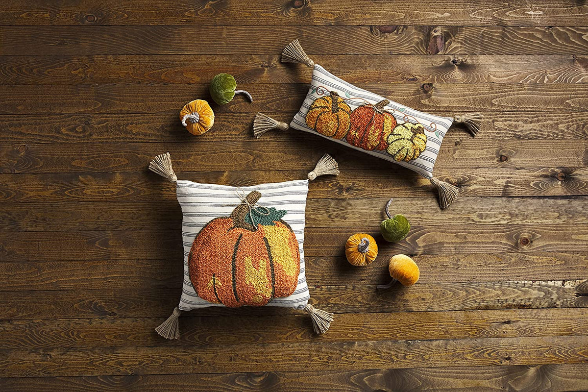 Hook Wool Pumpkin Pillow