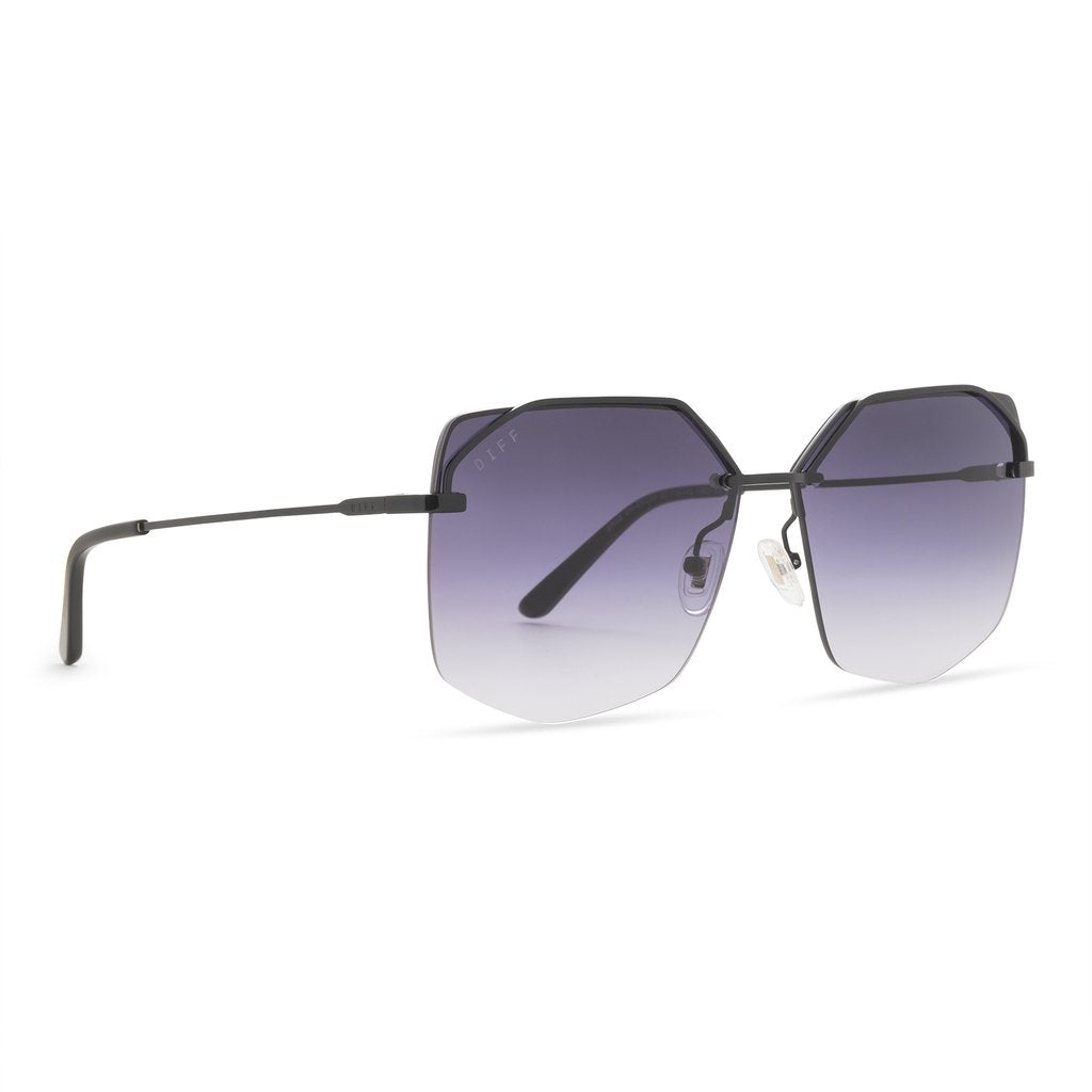 Diff Eyewear Bree Sunglasses Black/Grey Gradient Lens
