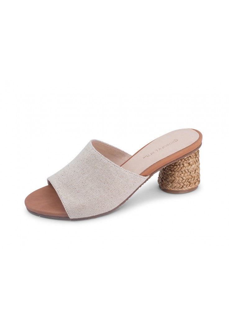 Baylee Natural Block Heel • Linen