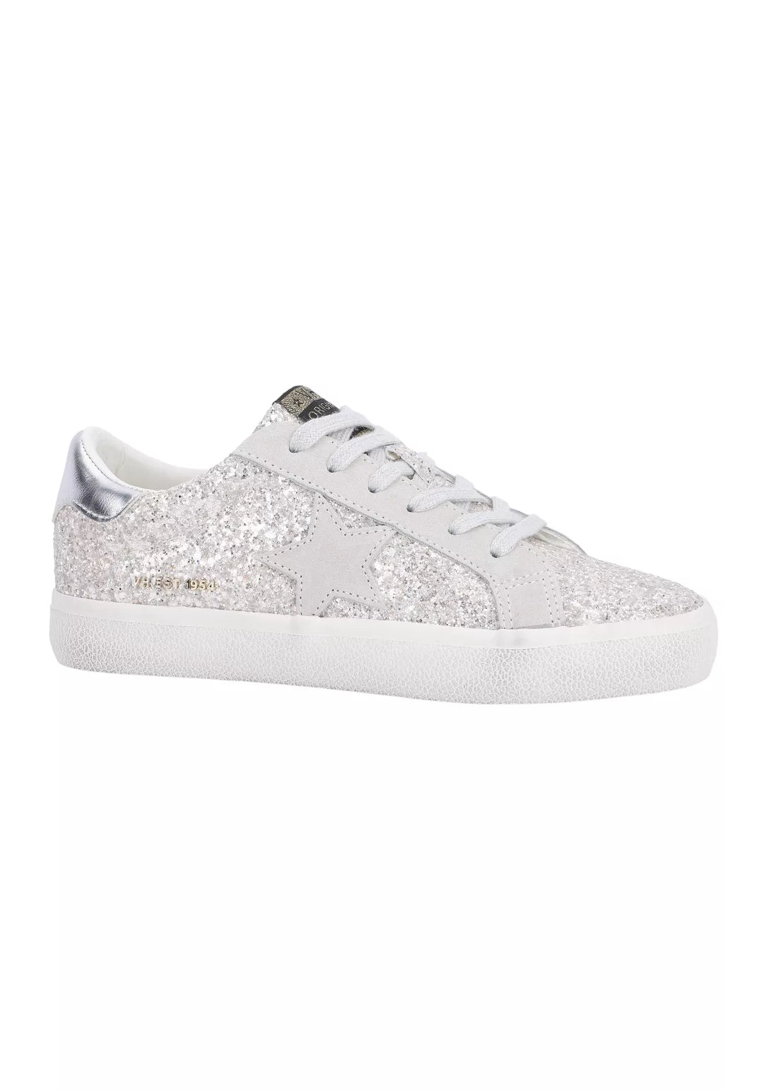 Palmer Low Top Sneaker • Silver Glitter