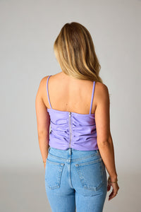 Joleen Vegan Leather Tank Top • Lilac