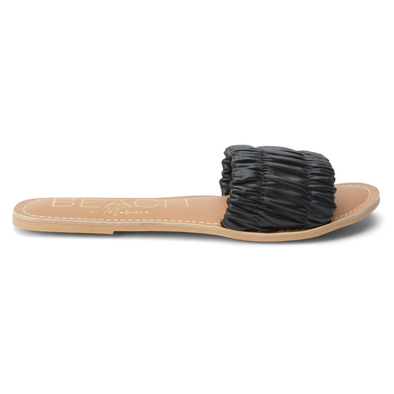 Channel Leather Sandals • Black