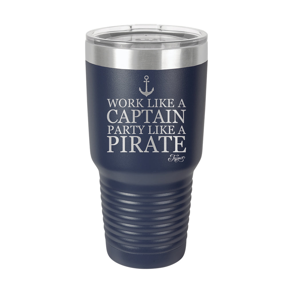 30oz Tumbler • Work Like a Captain...