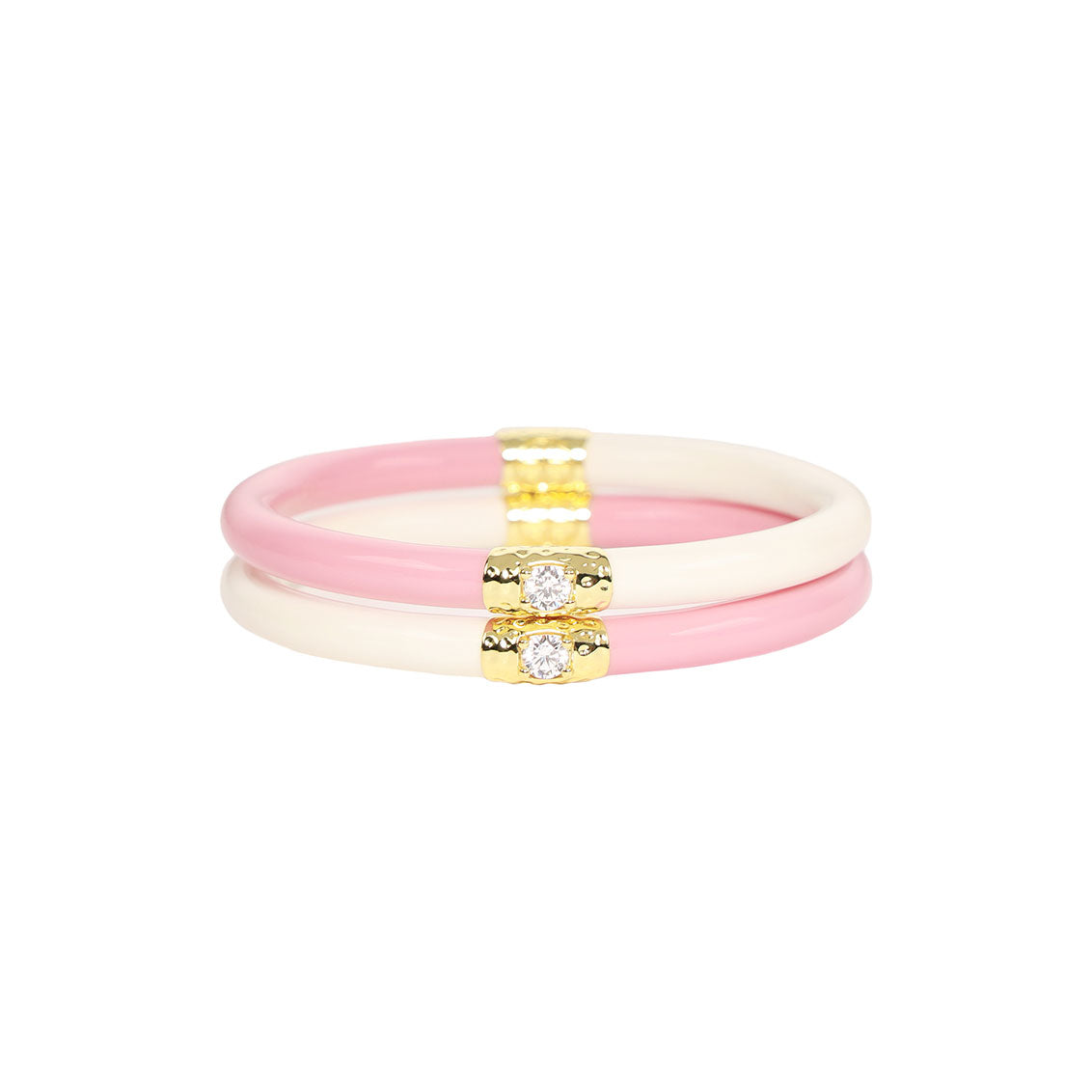 Kids Yin & Yang All Season Bangles • Pink & Ivory