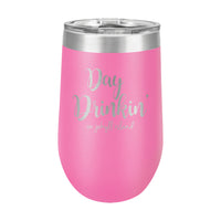 16oz Wine Tumbler • Day Drinkin' on Jekyll Island