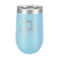 16oz Wine Tumbler • Day Drinkin' on Jekyll Island