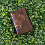 Embossed Leather Trifold Wallet • Rustic Brown