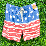 Swim Shorts • Painted Look Flag