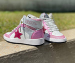 Dream 10 High Top Sneakers • Pink Swirl
