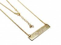 Sterling Silver 27mm Bar Necklace