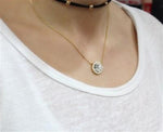 Sterling Silver Round Pearl Pendant Necklace