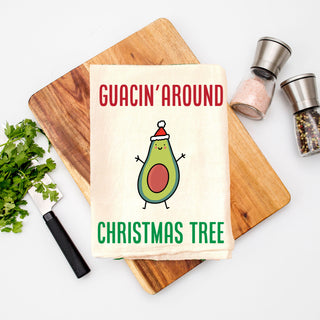 Christmas Puns Flour Sack Hand Towels