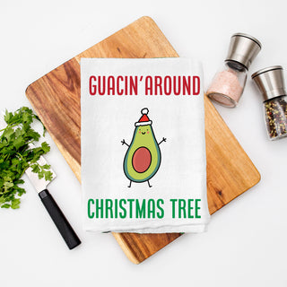 Christmas Puns Flour Sack Hand Towels