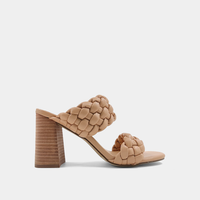 Heaven Braided Block Heels • Taupe