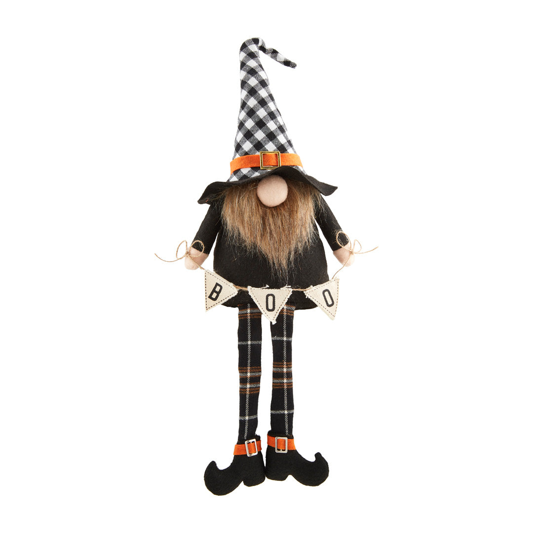 Halloween Dangle Leg Gnome • Check Hat