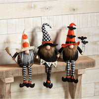 Halloween Dangle Leg Gnome • Check Hat