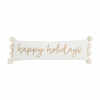 Happy Holiday Gold Pillow