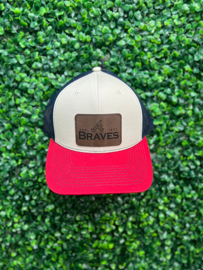 Braves • Leather Patch Hat