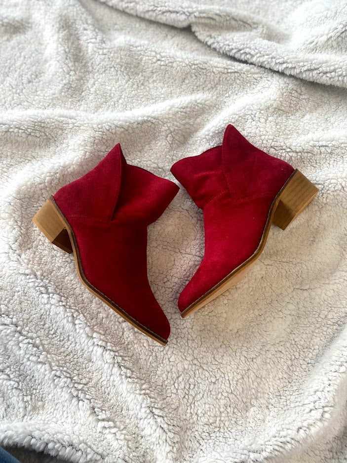 Spill The Tea Booties • Red