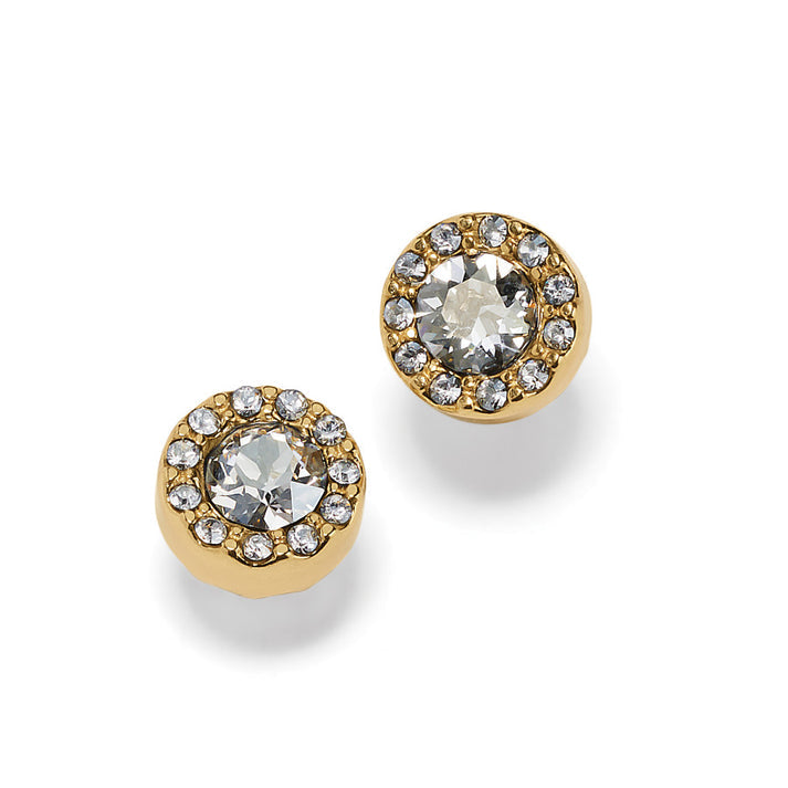 Illumina Solitaire Gold Post Earrings