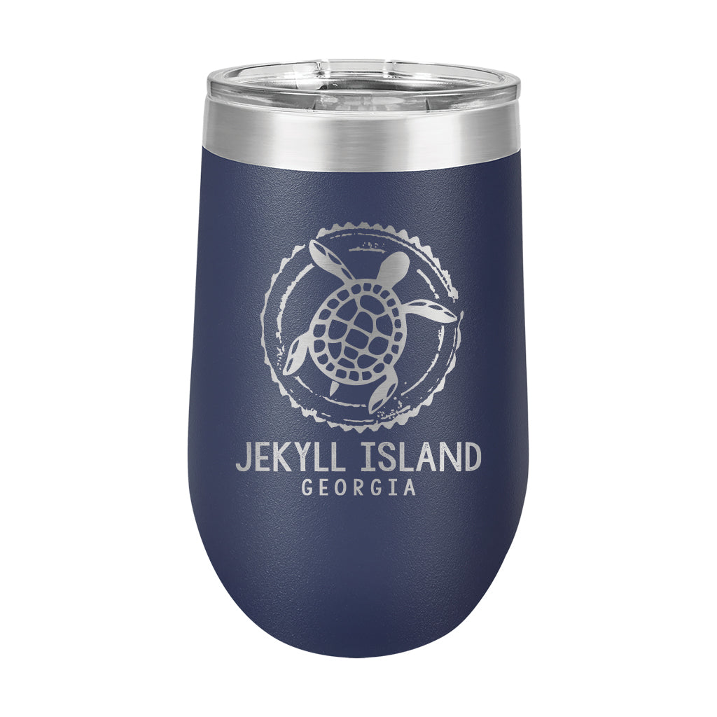 16oz Wine Tumbler • Jekyll Island Sea Turtle